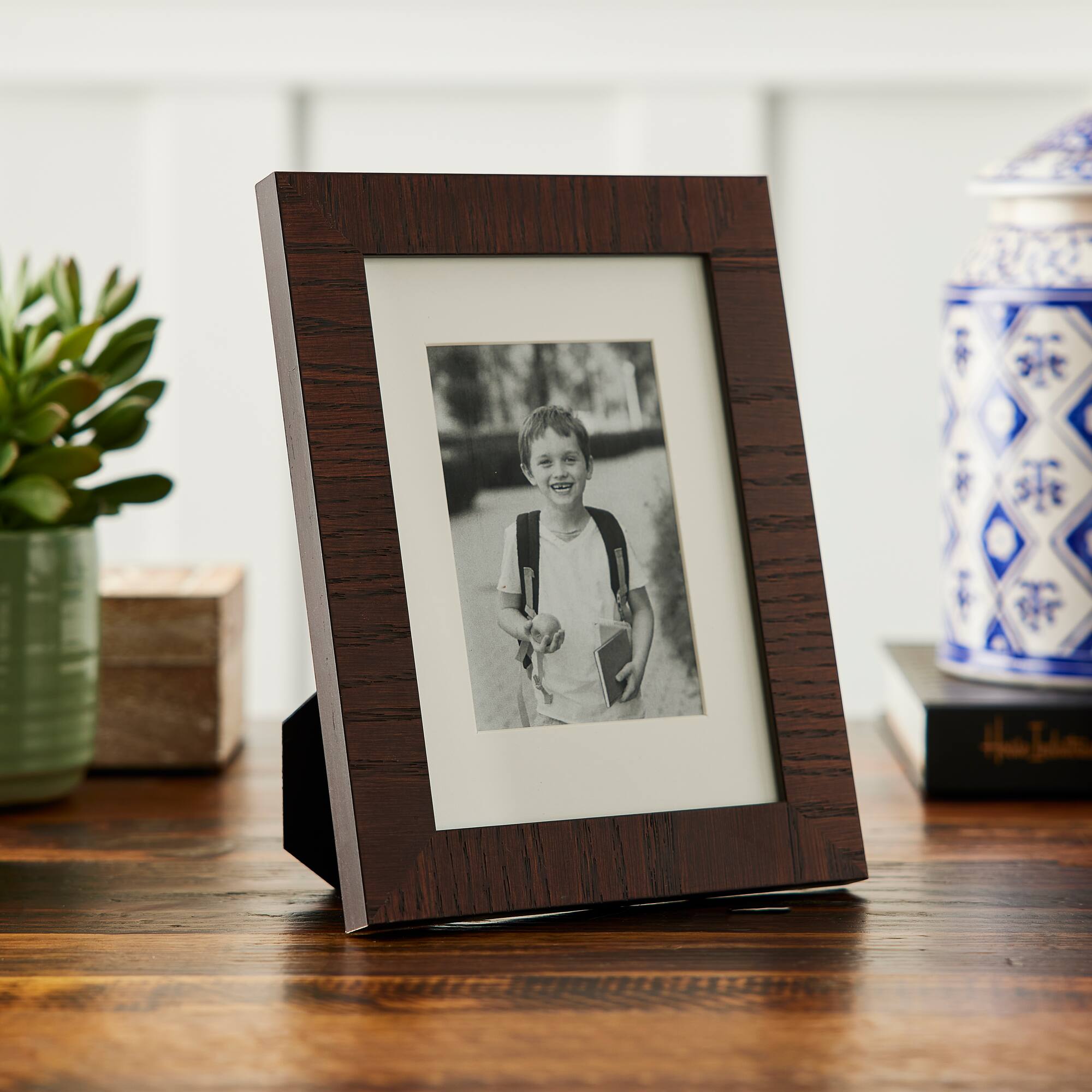 Expressions™ 3.5" x 5" Espresso Rustic Frame with Mat by Studio Décor®